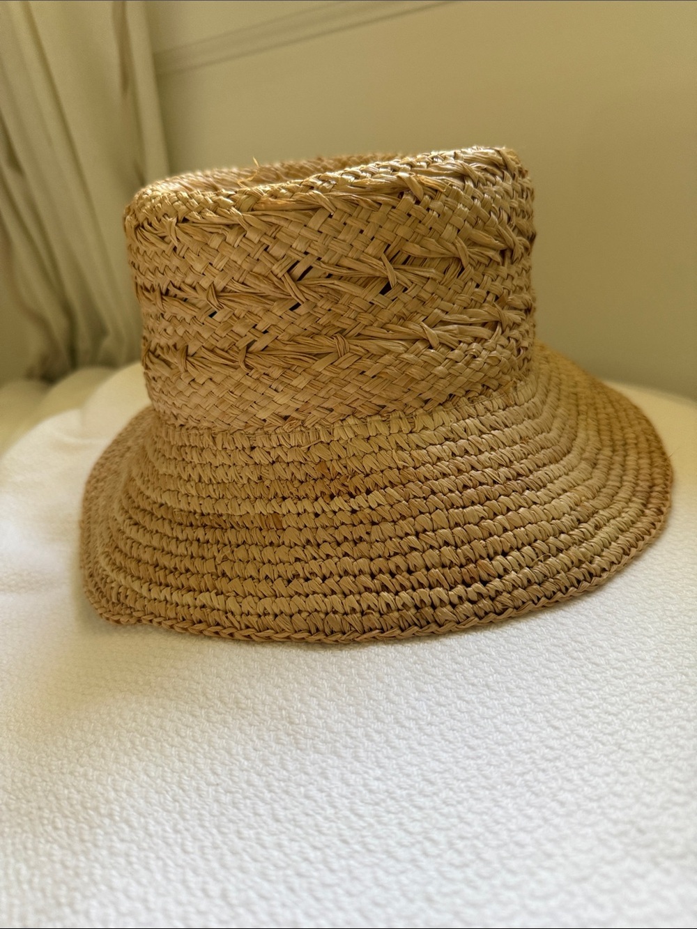 Women’s Straw Bucket Hat - Natural Tan